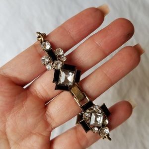 J.Crew Black Crystal Bracelet